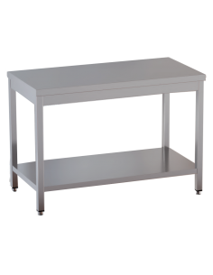 Tavolo con ripiano AISI 430 - Profondità 60