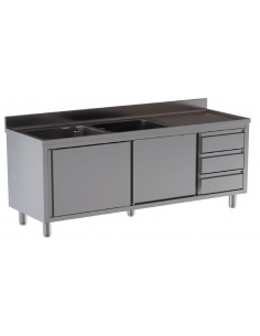 Lavadora AISI 430 - 2 tanques - Dibujo - Profundidad 60 -...