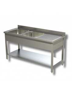 Lavadora AISI 430 - N.2 tanques - Profundidad 70 - gotero...