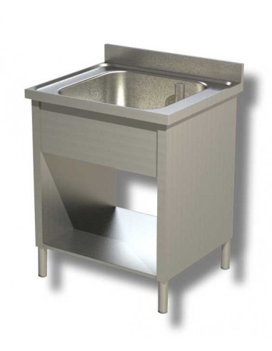 Lavadora AISI 430 - N.1 bañera - Profundidad 70 - Hips y estante