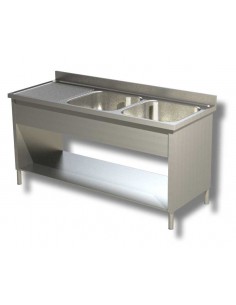 Lavadora AISI 430 - N.2 tanques - Gocciolatoio a la...