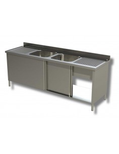 Lavadora AISI 430 - N.2 tanques - Profundidad 70 -...