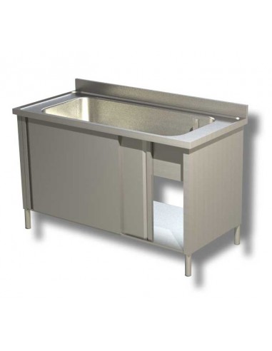 Washer AISI 430 - N.1 tub - depth 70 - sliding doors