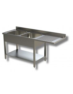 Ramo con estante AISI 430 - Profundidad 70 - N.2 tanques...