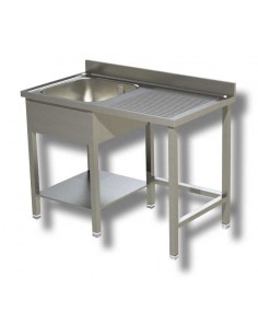 Lavatoio AISI 430 - Profondità 60 - Vano pattumiera - N.1...