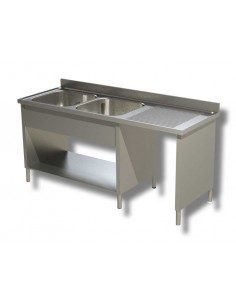 Lavadora AISI 430 - Profundidad 60- N.2 tanques - Cierre...