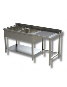 Lavadora AISI 430 - Profundidad 60- N.2 tanques - Cierre...