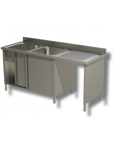 Lavadora AISI 430 - Profundidad 60- N.2 tanques - Cierre...