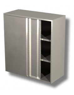 Wall mounted cabinet - With sliding doors - shelf n.2 -...