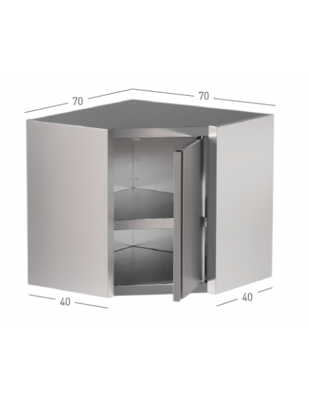 Armario colgante - Corner - Con puerta colgante - estante n.1 - cm 70 x 70 x 80 h