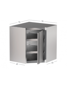 Hanging cabinet - Corner - With swinging door - shelf n.2...