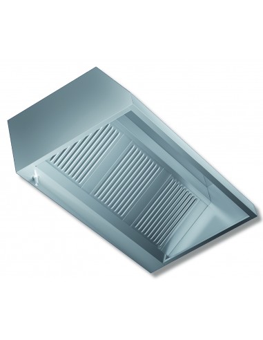 Wall hood - Without engine - Depth 140 - 120 to 300 cm - Steel AISI 430