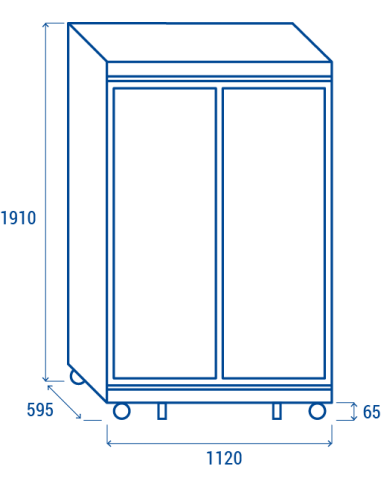 Frigorífico armario - Capacidad 1050 Lt - cm...