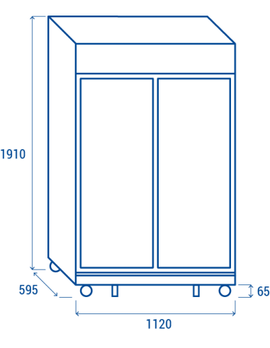Refrigerator cabinet - Capacity 1050 Lt - cm...