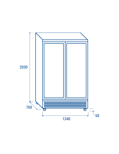 Freezer cabinet - Capacity liters 994 - cm 134...