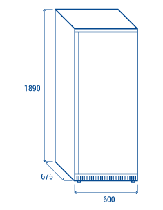 Refrigerator cabinet - Capacity 400 L - cm 60 x 67.5 x 189h 2