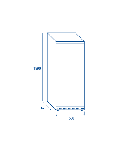 Refrigerator cabinet - Capacity 400 L - cm 60 x...