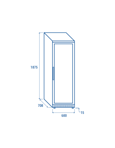 Refrigerator cabinet -  Capacity 400 lt - cm 60...