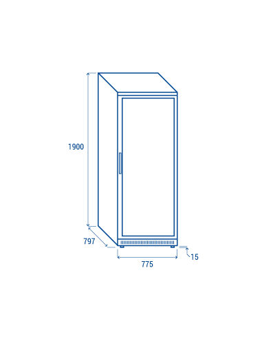 Refrigerador- Capacidad 600 lt - cm 77.5 x 76.3...