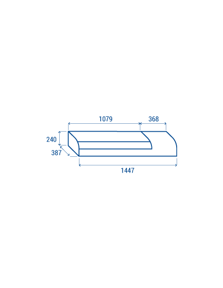 Vitrina para sushi con tapa lisa - Temperatura 0 +5 °C - Cm 144.7