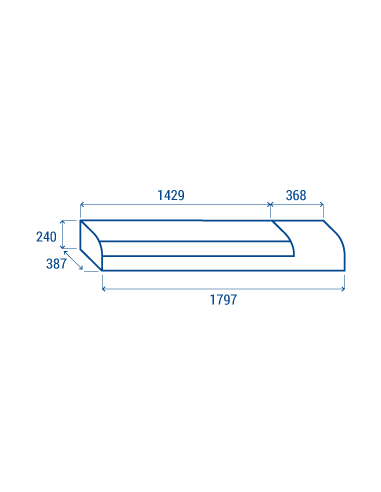 Vitrina para sushi con tapa lisa - Temperatura...