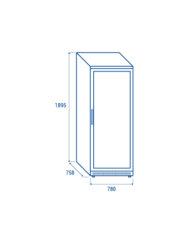 Refrigerator cabinet - Capacity Lt. 600 - cm 78...