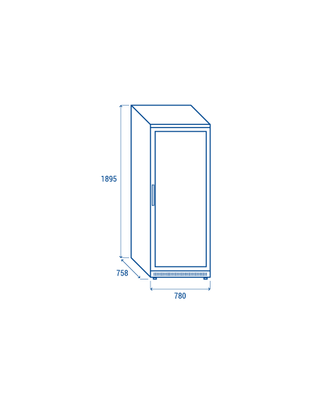Refrigerated cabinet - Capacity Lt. 600 - cm 78 x 75.8 x 189.5h