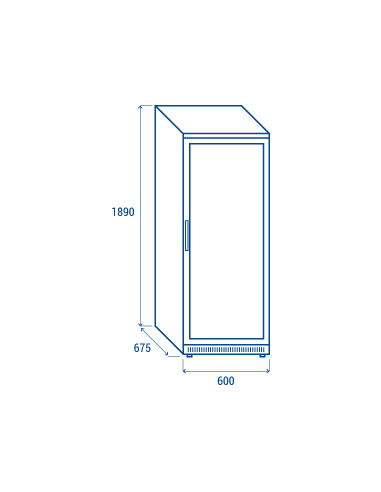 Refrigerated cabinet - Capacity Lt. 400 - cm 60...