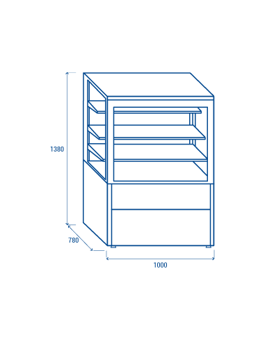 Refrigerated display case - Black - Static -...