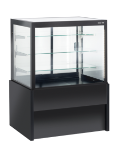 Vitrina refrigerada - Negro - Estático - Puertas deslizantes - Capacidad 280 Lt- Temperatura +2°/+6°C - cm 100 x 78 x 138h
