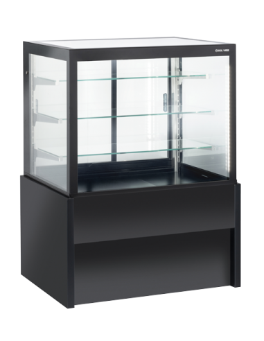 Refrigerated display case - Black - Static - Sliding doors - Capacity 280 Lt- Temperature +2°/+6°C - cm 100 x 78 x 138h