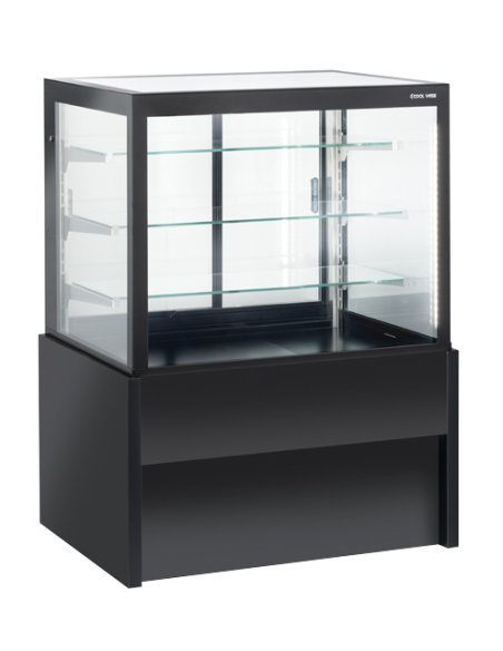 Refrigerated display case - Black - Static - Sliding doors - Capacity 280 Lt. - Temperature +2°/ +6°C - cm 100 x 78 x 138h