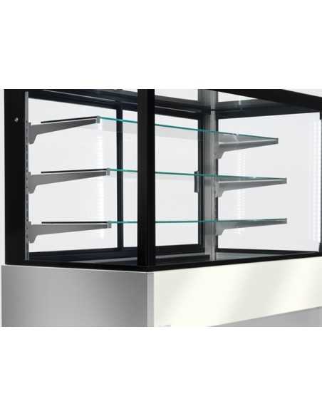 Refrigerated display case - Black - Static - Sliding doors - Capacity 280 Lt. - Temperature +2°/ +6°C - cm 100 x 78 x 138h