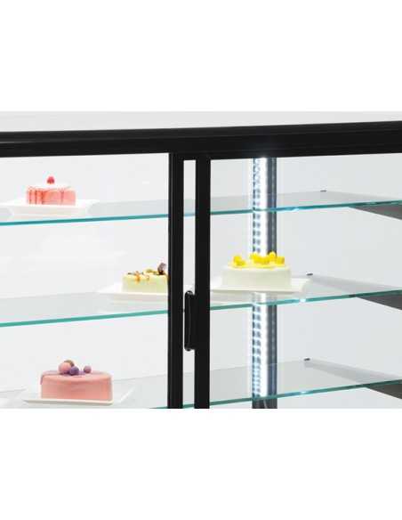 Refrigerated display case - Black - Static - Sliding doors - Capacity 342 Lt- Temperature +2°/+6°C - cm 120 x 78 x 138h