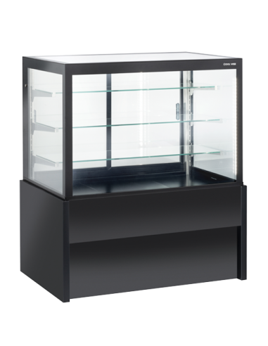 Refrigerated display case - Black - Static - Sliding doors - Capacity 342 Lt- Temperature +2°/+6°C - cm 120 x 78 x 138h