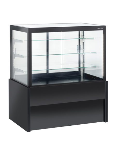 Vitrina refrigerada - Negro - Estático - Puertas correderas - Capacidad 342 Lt. - Temperatura +2°/ +6°C - cm 120 x 78 x 138h