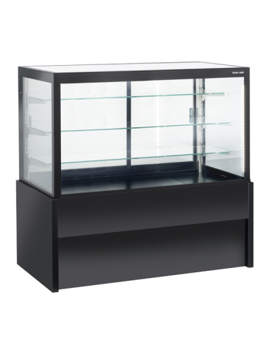 Refrigerated display case - Black - Static - Sliding doors - Capacity 438 Lt- Temperature +2°/+6°C - cm 150 x 78 x 138h