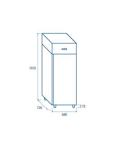 Refrigerator cabinet - Capacity L 450 - cm 68 x...