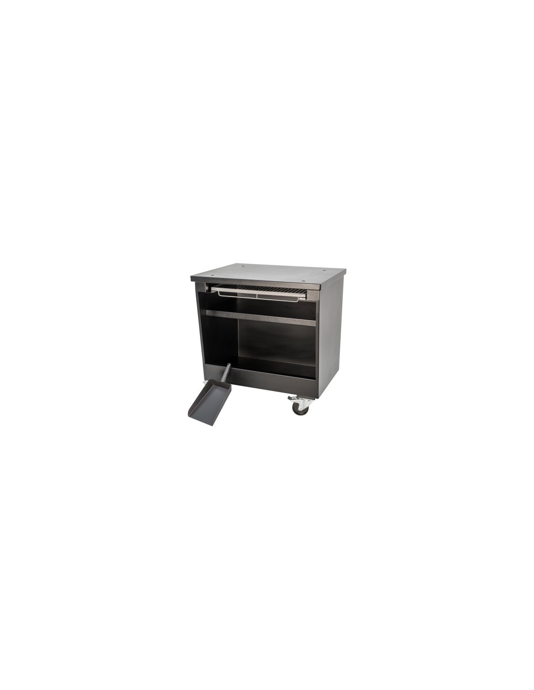 Base with wheels with charcoal drawer - cm 88.5 x 68.5 x 83 h
