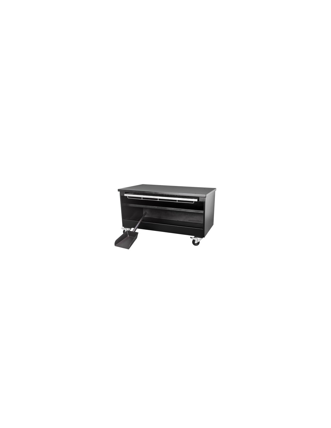 Base with wheels with charcoal drawer - cm 128 x 80 x 73 h