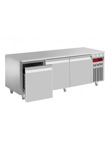 Refrigerated table - Cassetti n.3 x GN1/2 + GN1/3 - cm 160 x 60 x 64.5/70.5 h