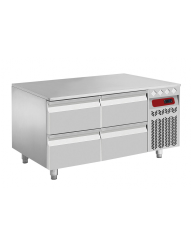 Tavolo refrigerato - Cassetti n.4 x GN1/2 - cm 120 x 70 x 64.5/70.5 h