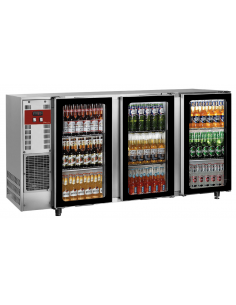 Tavolo refrigerato - N.3 porte vetro - cm 206.5 x 56.5 x...