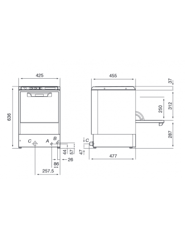 Washers - Basket cm 35 x 35 - cm 42.5 x 45.5 x 64h