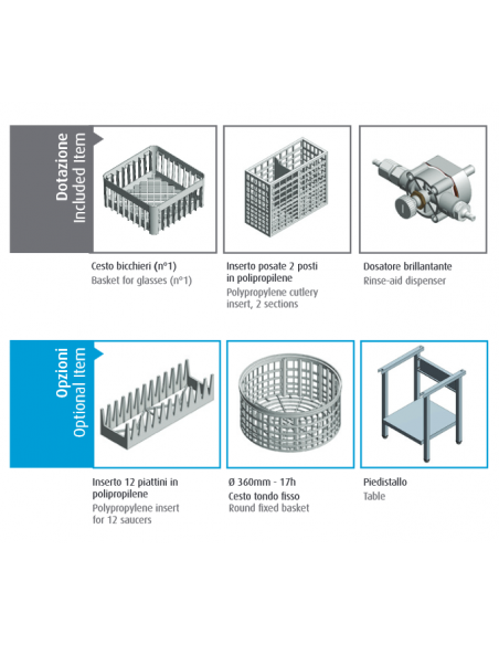 Lavadores - Cesta redonda Ø cm 36 - cm 42.5 x 45.5 x 64h