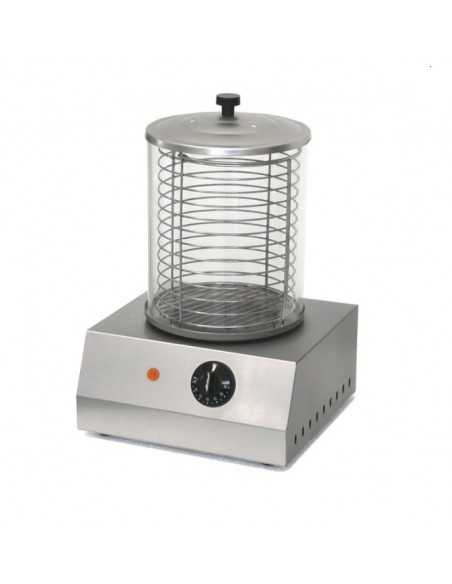 Sausage warmer and cooker - With glass bell Sausage warmer and cooker - With glass bell