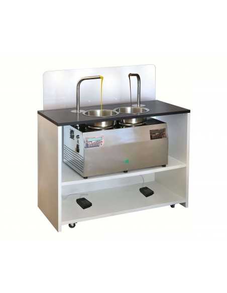 Colatrice di cioccolato - Da banco - Vasca 5.5 kg x2 - cm 74 x 46 x 83 h