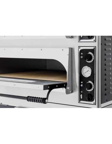 Electric pizza oven for 6+6 pizzas - Refractory top and bottom - Digital