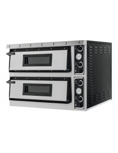 Electric oven 6+6 pizzas - Fully refractory chamber - Digital