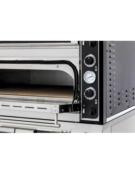 Horno eléctrico 6+6 pizzas - Parte superior e inferior refractario - cm 100 x 130 x 74,5 h
